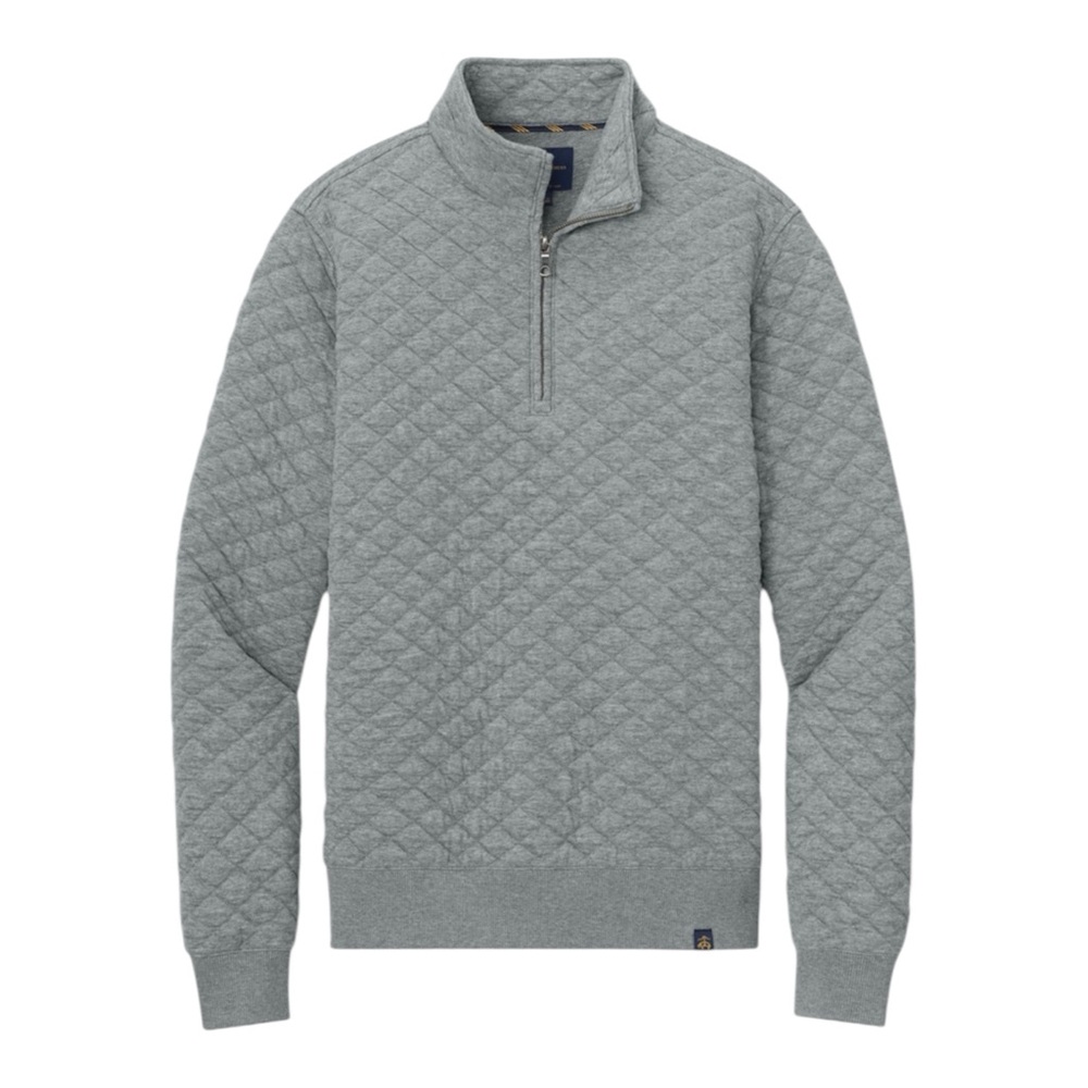 New Brooks Brothers Men's Zip-Up 1/4 Gray Sweater